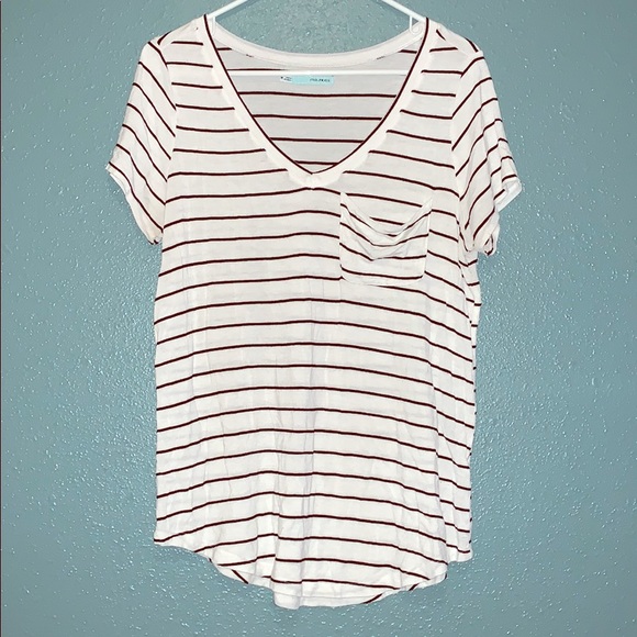 Maurices Tops - Striped Black and White Tee with Pocket